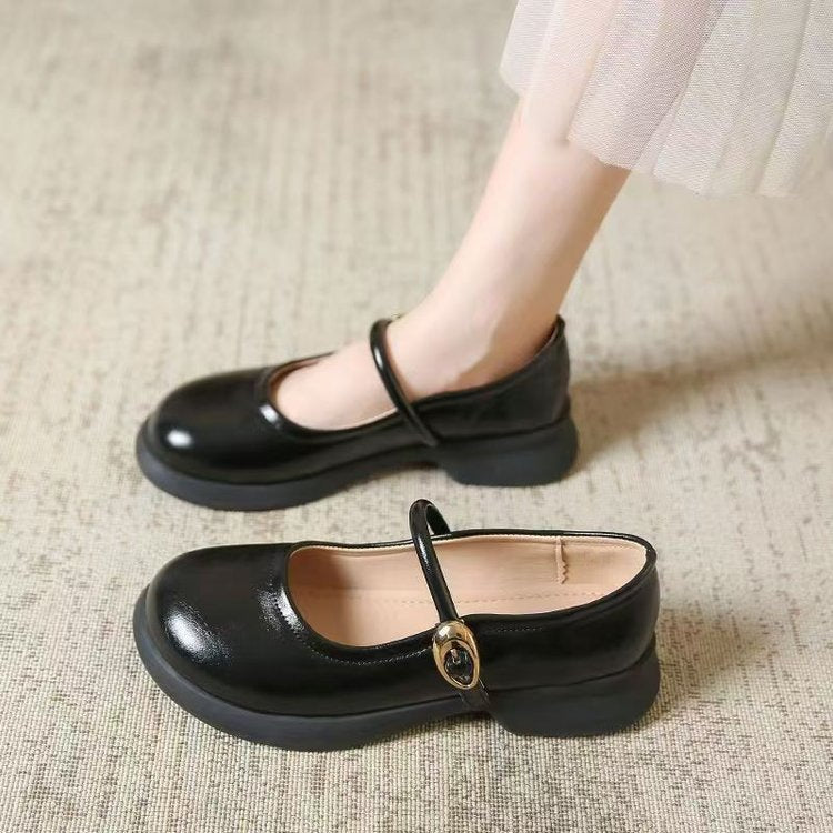 Damen Mary Jane Ballerinas mit elegantem Riemen und bequemem Fußbett R&B