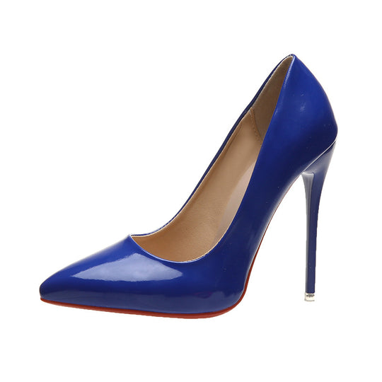 Damen nan elegante Lack-Pumps mit spitzer Zehenpartie hohem Stilettoabsatz und gepolsterter Innensohle R&B