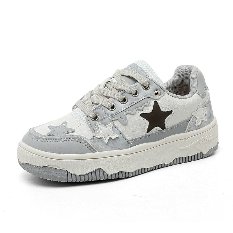 Damen Sneakers mit modischem Sternenmuster und dämpfendem Sohlenprofil R&B