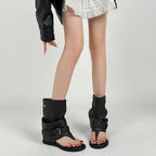 Damen Sandalen mit innovativem Wickeldesign und praktischem Riemchenverschluss R&B