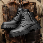Damen Stiefeletten mit robustem Profil und seitlichem Reißverschluss