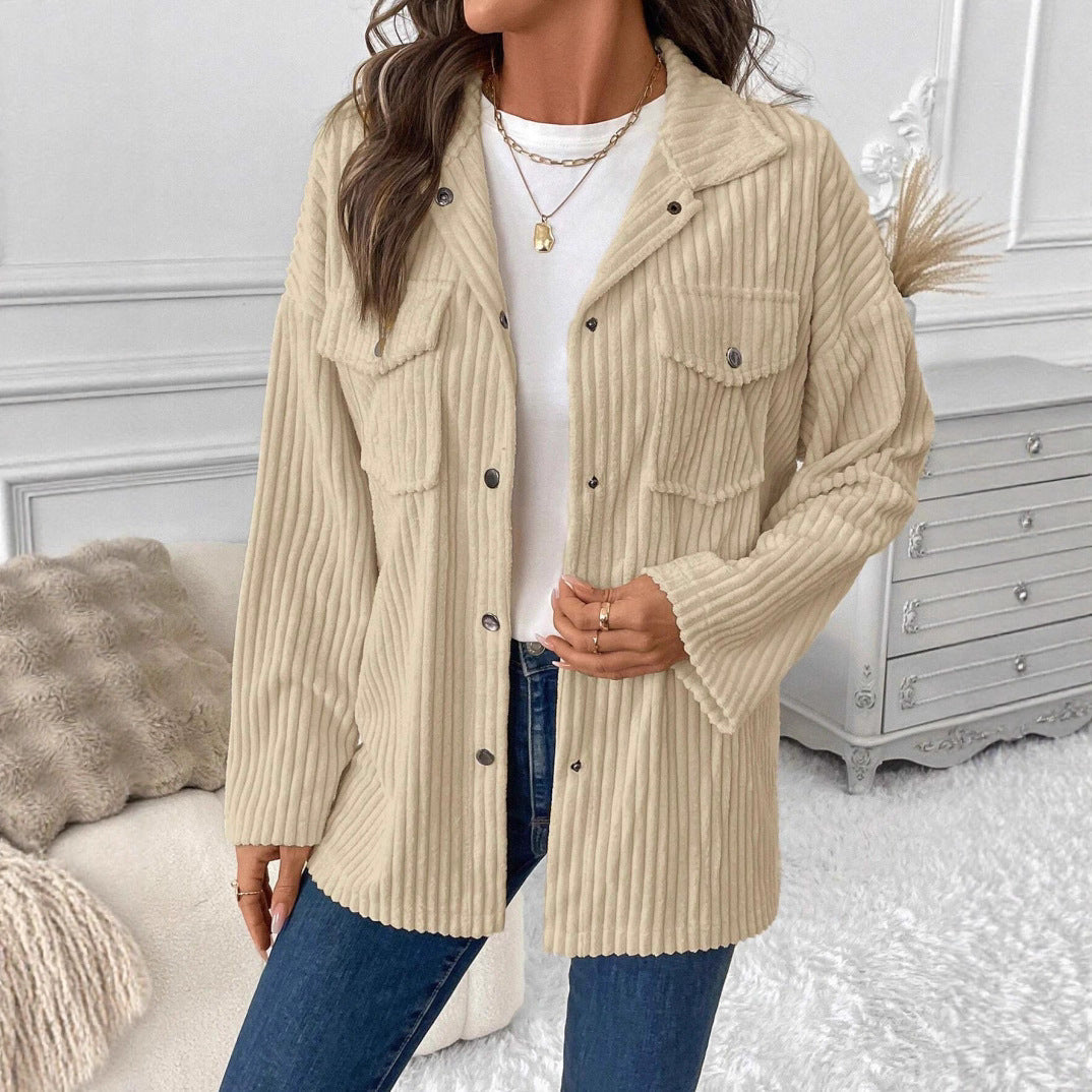 Damen Oversize Kordjacke R&B