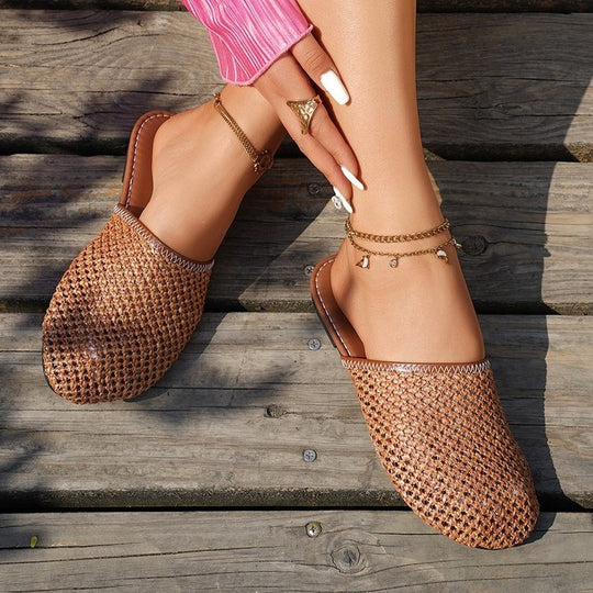 Damen elegante Clogs aus atmungsaktivem Material R&B