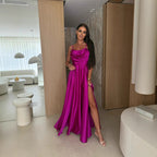 Damen Elegantes Bodenlanges Abendkleid