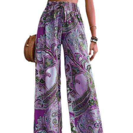 Damen Palazzo-Hose mit weitem Bein und Paisleymuster R&B