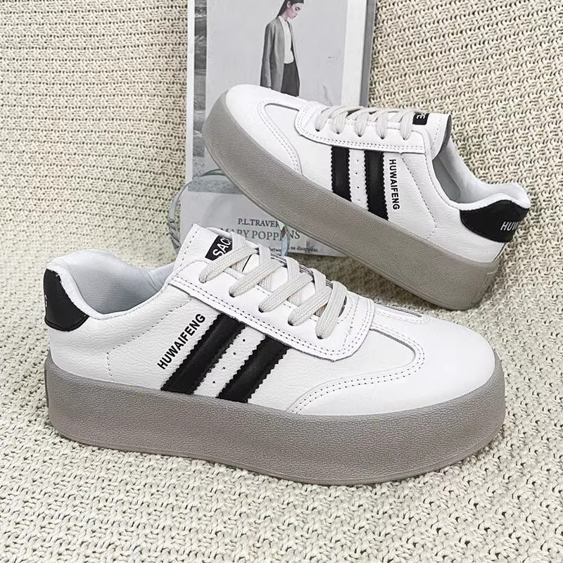 Damen Plateau Sneakers mit elegantem Design und rutschfester Sohle R&B