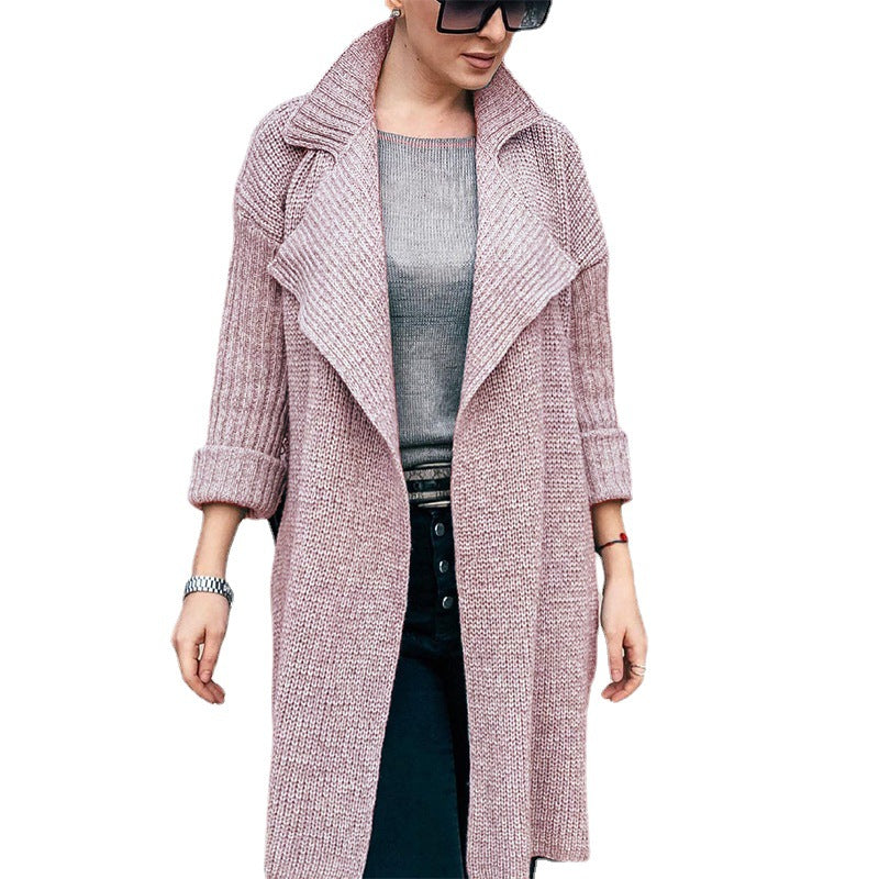 Damen oversized Strickmantel R&B