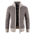 Herren Strickjacke mit modernem Stehkragen und strukturiertem Design R&B