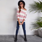 Damen Strickpullover mit dekorativen Streifen und zarten Details R&B