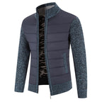 Herren gesteppte Jacke mit modischem Strickarm R&B