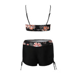 Damen Bikini-Set mit modischem Oberteil und hoch geschnittenen Shorts R&B