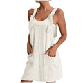 Damen Lässiger Jumpsuit mit praktischen Taschen und verstellbaren Trägern R&B