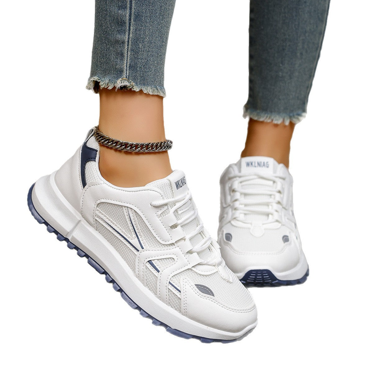 Damen Sportliche Sneaker mit atmungsaktivem Mesh-Obermaterial und rutschfester Sohle R&B