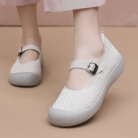 Damen Bequeme und atmungsaktive Freizeit-Schuhe mit verstellbarem Riemen R&B