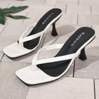 Damen Zehenstegsandaletten mit elegantem Riemendesign und modischem Stiletto Absatz R&B