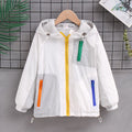 Damen nan leichte Kapuzen-Colorblock-Outdoorjacke mit Mesh-Futter und Mehrfach-Reißverschlusstaschen R&B