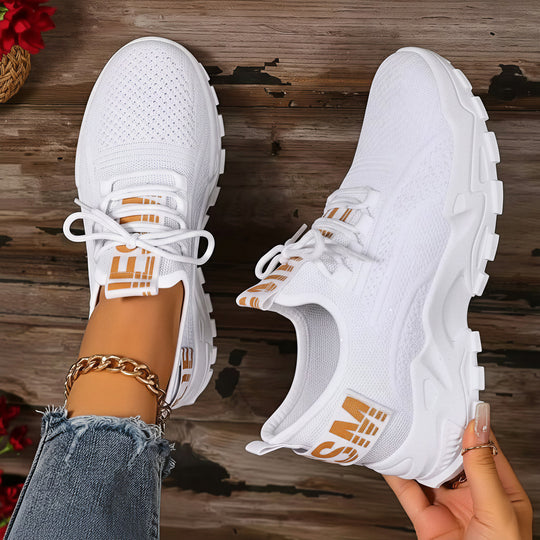 Damen Leichte und atmungsaktive Sport Sneakers mit elastischer Sohle R&B