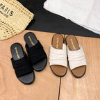 Damen Komfortable und schlichte Badeschuhe mit breitem Riemen R&B