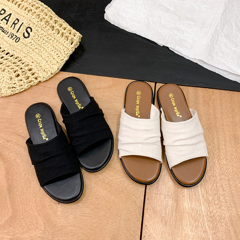 Damen Komfortable und schlichte Badeschuhe mit breitem Riemen R&B