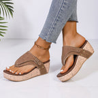 Damen Wedge-Pantoletten mit stilvoller Korksohle und komfortabler Fußbettung R&B