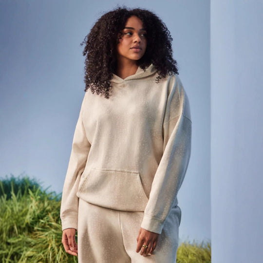 Damen nan weites Hausanzug-Zweiteiler mit Kapuzenpullover und weit geschnittener Sweathose R&B