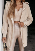 Damen Kuschelige Oversized-Winterjacke mit Taschen und hochwertigem R&B