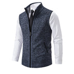 Herren Strickweste mit Reißverschluss und strukturiertem Design R&B