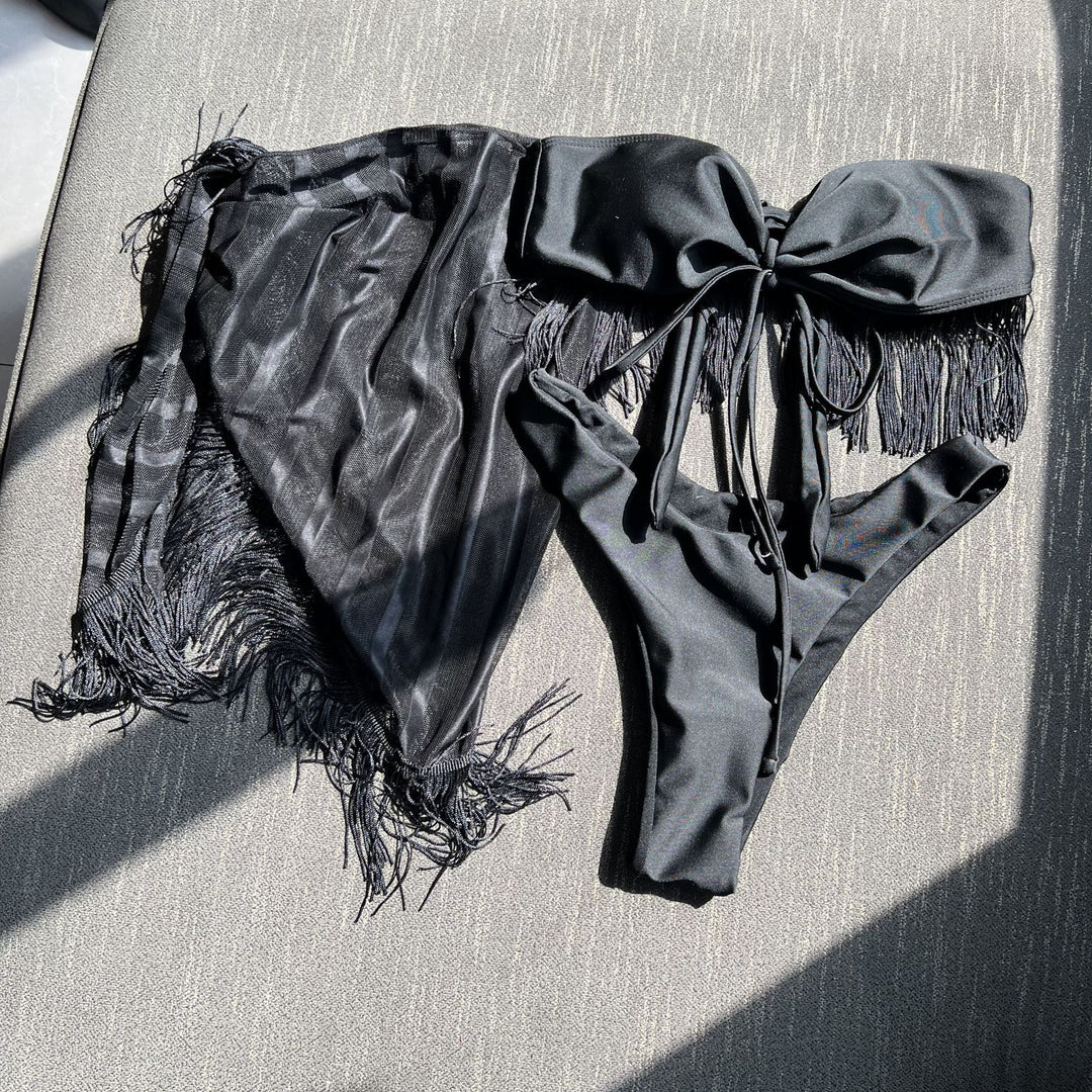 Damen Fransen-Bikini-Set R&B