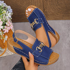 Damen Designerfreizeitsandalen mit modischem Kettenakzent R&B