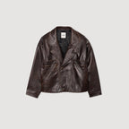 Damen Kunstlederjacke im lässigen Schnitt mit praktischen Taschen und stilvollem Revers R&B