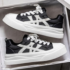 Damen trendige Sneaker mit hohem Plateau R&B