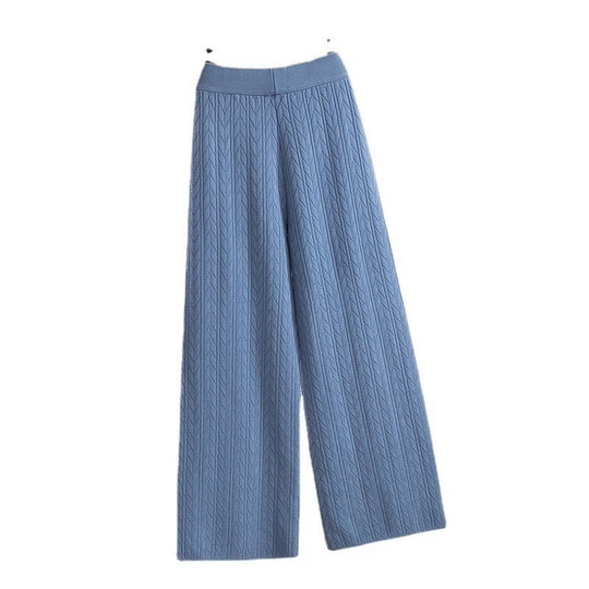 Damen Weite Strickhose mit Zopfmuster R&B