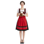 Damen nan traditionelles Dirndlkleid mit Schürze geschnürtem Mieder und kariertem Oberteil R&B