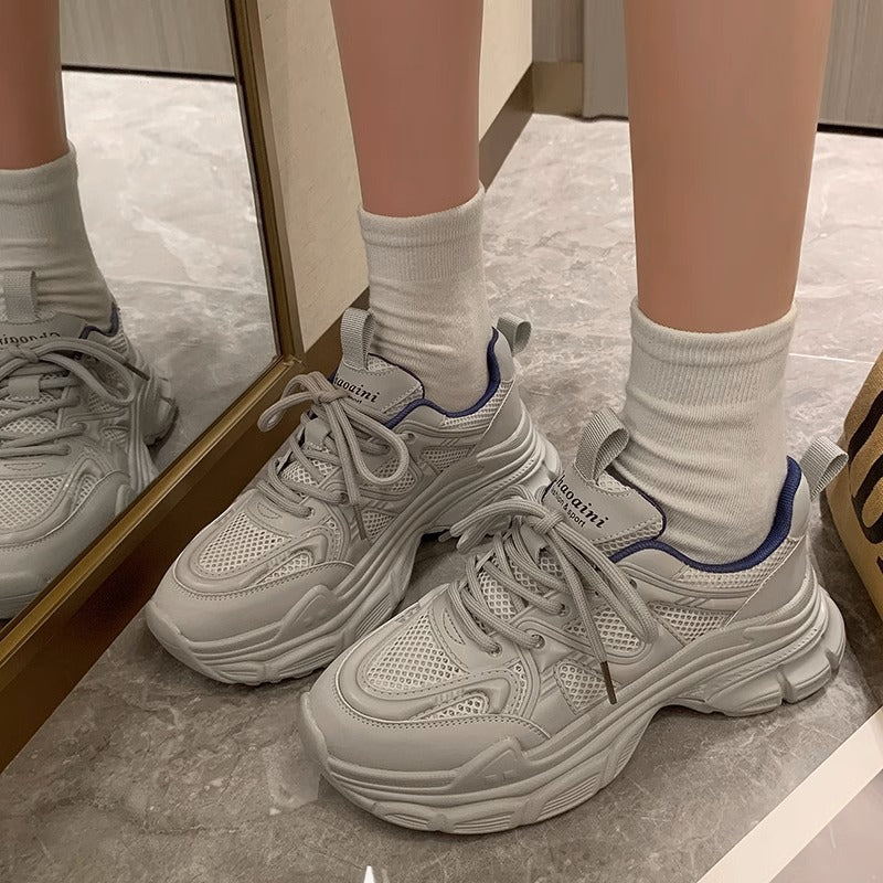 Damen Sportliche Lauf-Sneaker mit atmungsaktiver Mesh-Oberfläche und dämpfender Sohle R&B