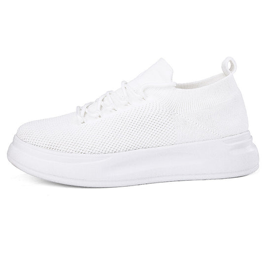 Damen nan elastischer Strick-Slip-on Sneaker mit viskoelastischer Fußbett-Einlage und dämpfender Plateau-Laufsohle R&B