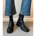 Damen Stiefeletten mit dickem Absatz und Reißverschlussverschluss R&B