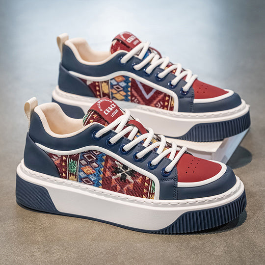 Damen modische Sneakers mit farbenfrohem Ethno-Muster und dämpfender Sohle R&B