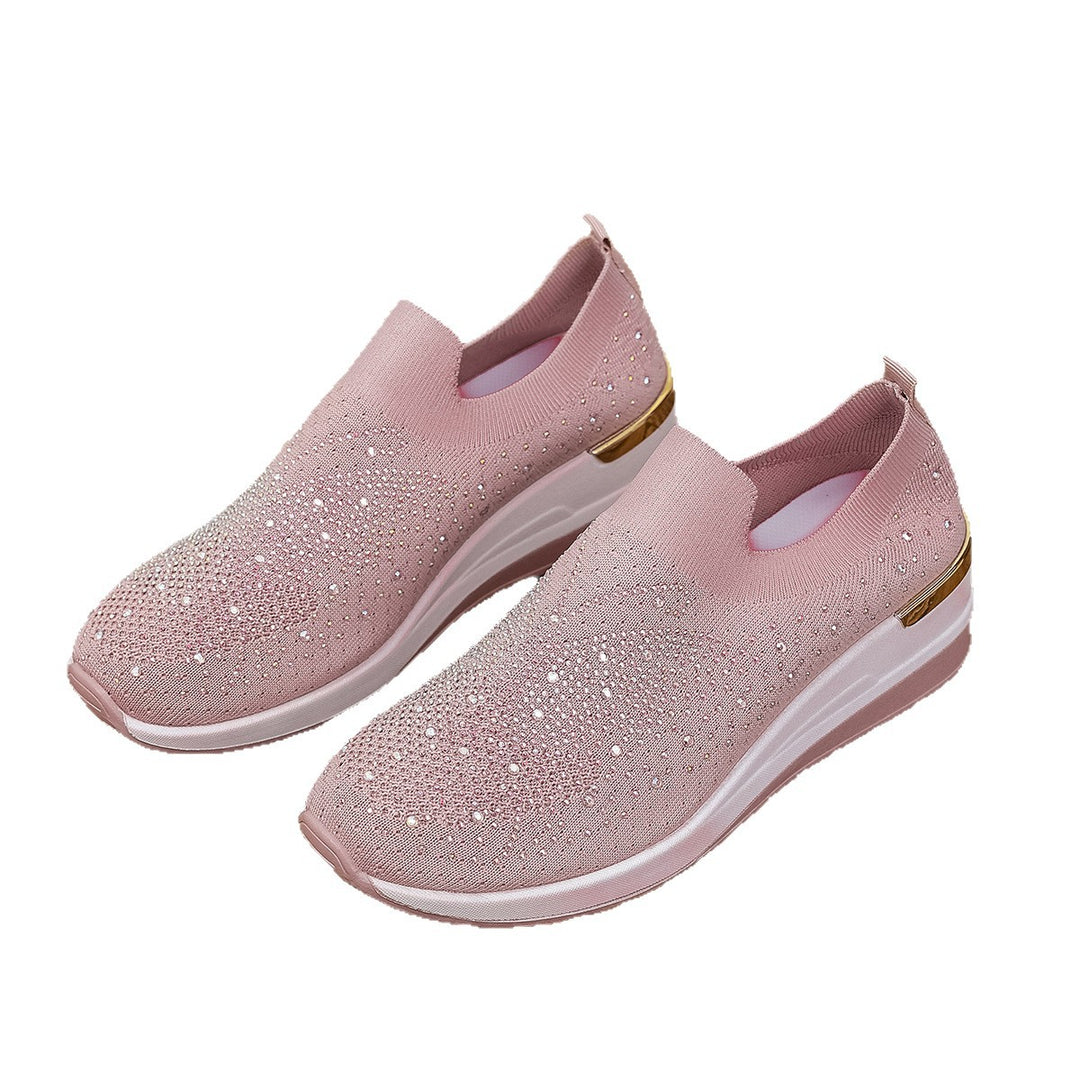 Damen Slip-On Sneakers mit funkelnden Strassdetails R&B