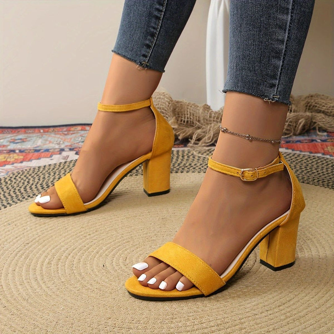 Damen Absatzsandalen mit transparenten Riemen und glitzerndem Akzent R&B