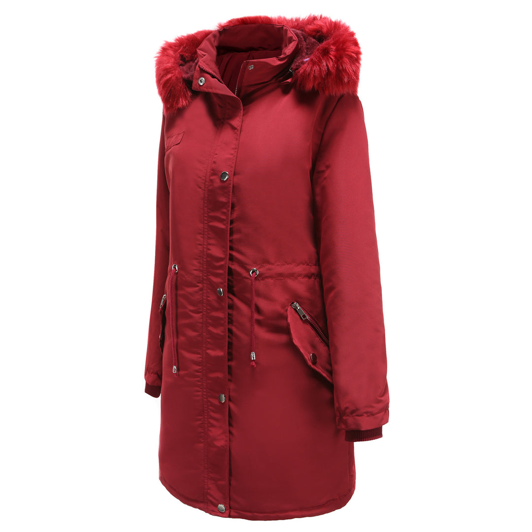 Damen Parkajacke mit abnehmbarem Kunstfellkragen und seitlichen Reißverschlusstaschen R&B