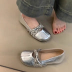 Damen modische Ballerinas mit dekorativem Riemchen und hochwertigem Innenfutter R&B