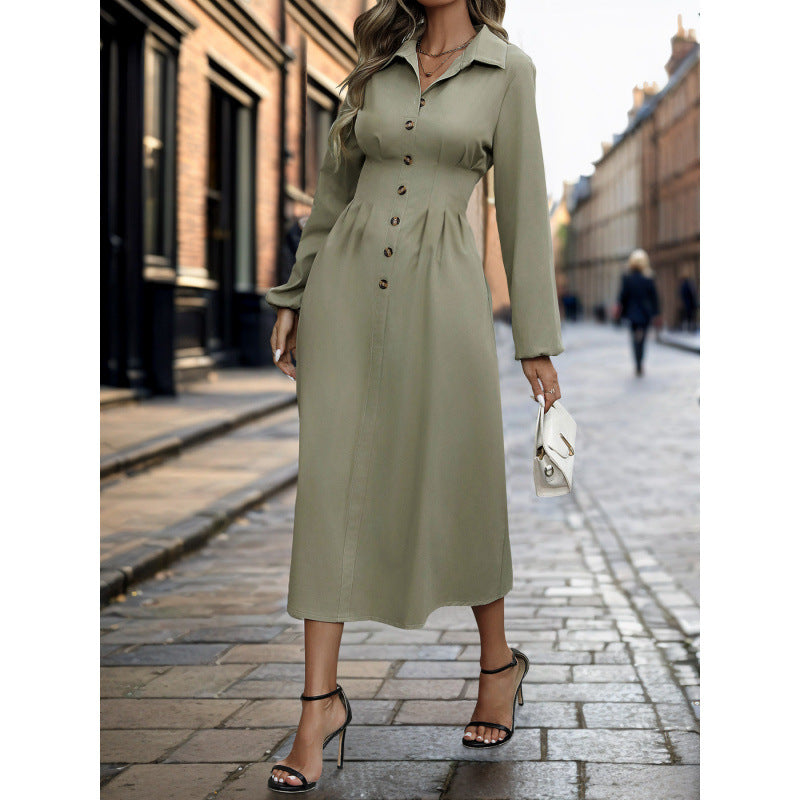 Damen Hemdkleid im eleganten A-Linien Schnitt mit Knopfdetails R&B