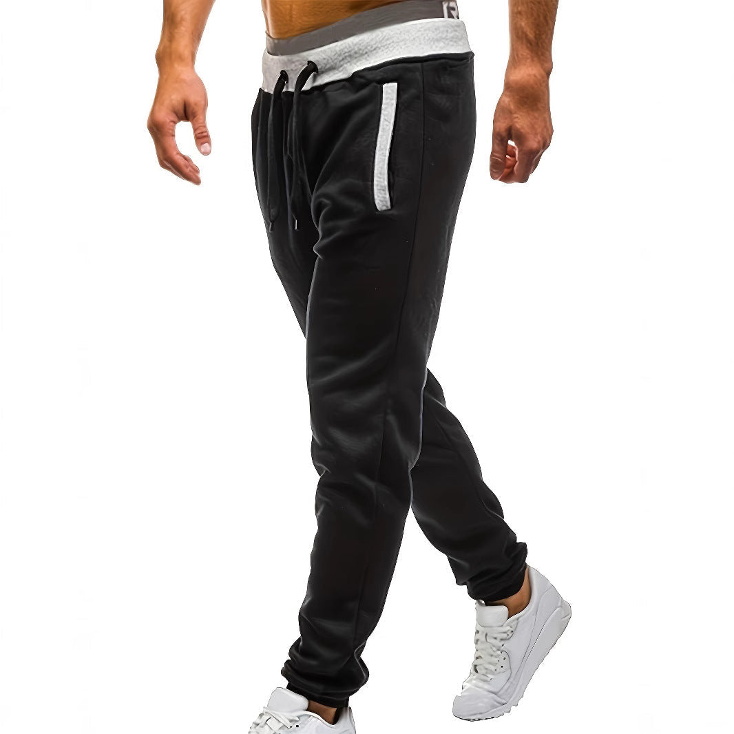 Herren Sportliche Jogginghose mit eingearbeiteten Seitentaschen und verstellbarem Kordelzug R&B