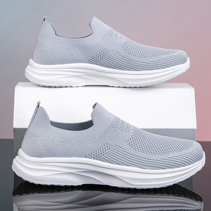 Damen Sportliche Slip-On Sneakers mit atmungsaktivem Obermaterial und dämpfender Sohle R&B