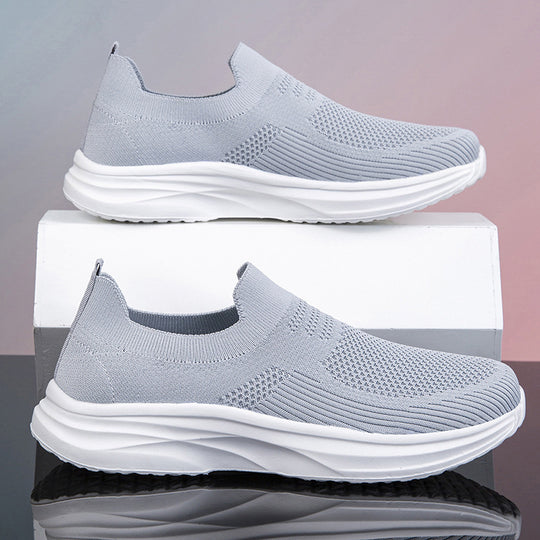 Damen Sportliche Slip-On Sneakers mit atmungsaktivem Obermaterial und dämpfender Sohle R&B