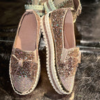 Damen Glitzernde Slip-On Sneakers mit dekorativem Schleifen-Detail R&B