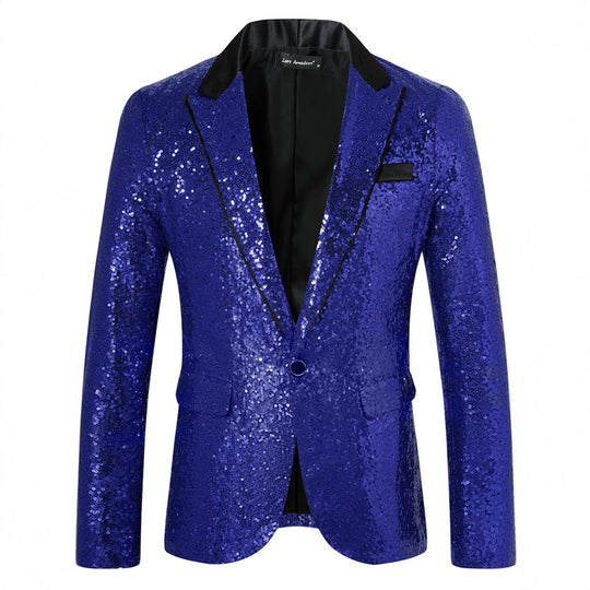 Herren Glamouröser Paillettenblazer R&B