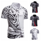 Herren Poloshirt mit modernem grafischen Design und atmungsaktiven Eigenschaften