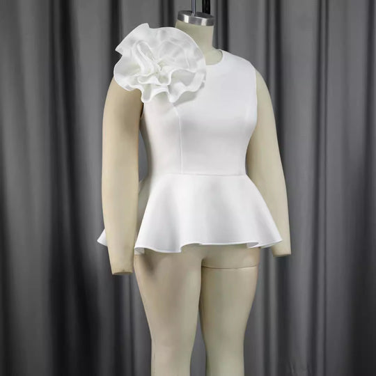 Damen Elegantes Oberteil mit voluminösem Rüschendetail R&B