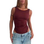 Damen figurbetontes Body mit gerafftem Design R&B